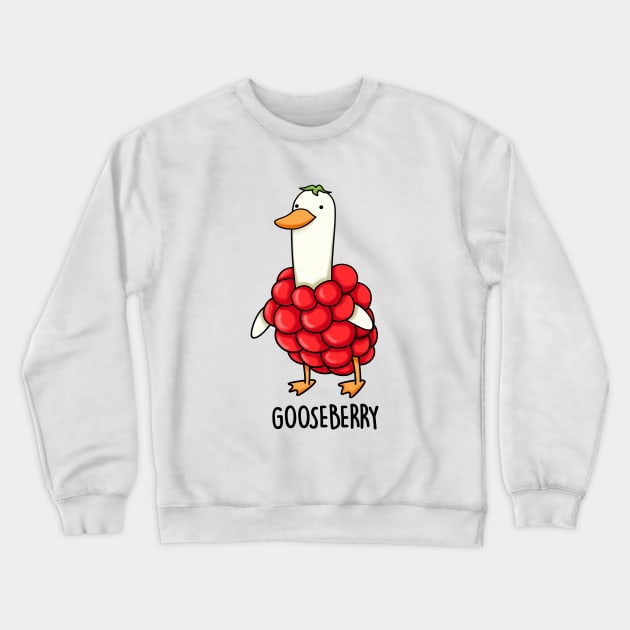 Gooseberry Funny Animal Pun Crewneck Sweatshirt by punnybone